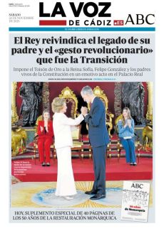 EL REY REIVINDICA EL LEGADO DE SU PADRE Y EL «GESTO REVOLUCIONARIO» QUE FUE LA TRANSICIÓN