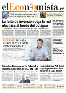 ESCRIBANO RECHAZA VENDER EL 51% A INDRA COMO QUIERE SEPI